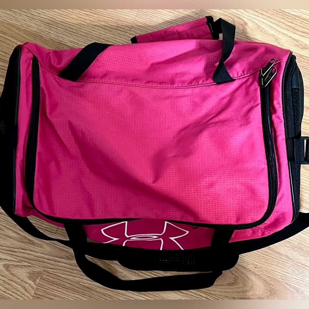 Under Armour Women's Pink and Black Travel Bag - Picture 8 of 11
